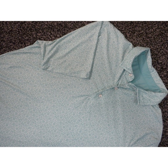 Hickey Freeman Other - Hickey Freeman Polo Shirt‎ Mens M Green Floral Luxury Golf Ivy Prep Short Sleeve